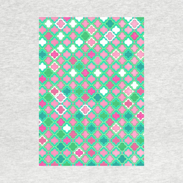 Girly Moroccan Lattice Pattern by micklyn